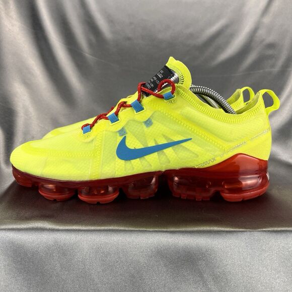 Nike‎ By You Custom Air Vapormax 2019 BQ8775-991 Men’s 10.5 Neon Yellow Red RARE - Picture 9 of 17
